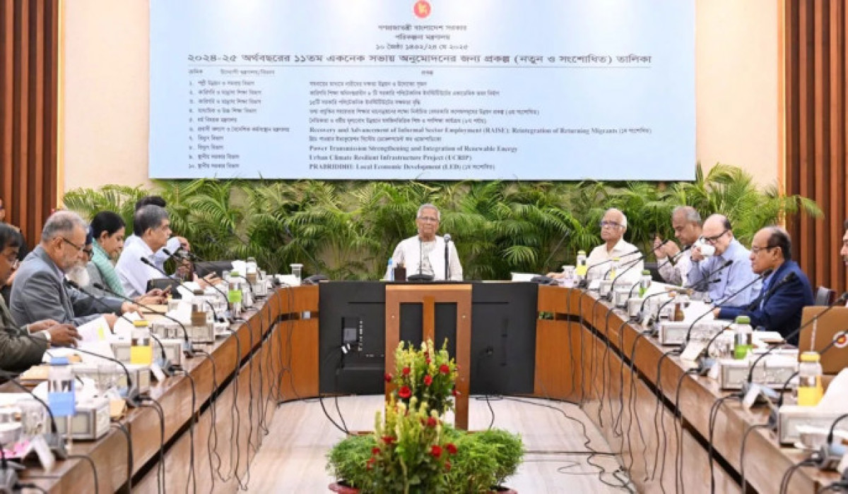 প্রধান উপদেষ্টার সভাপতিত্বে একনেক সভা অনুষ্ঠিত